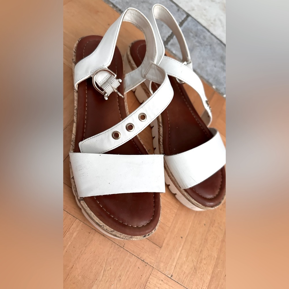 White sandals.